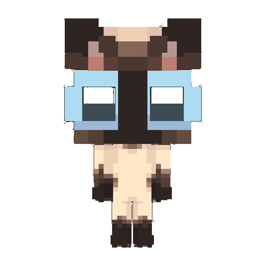 服主白帖的 Minecraft 暹罗猫皮肤俯视图